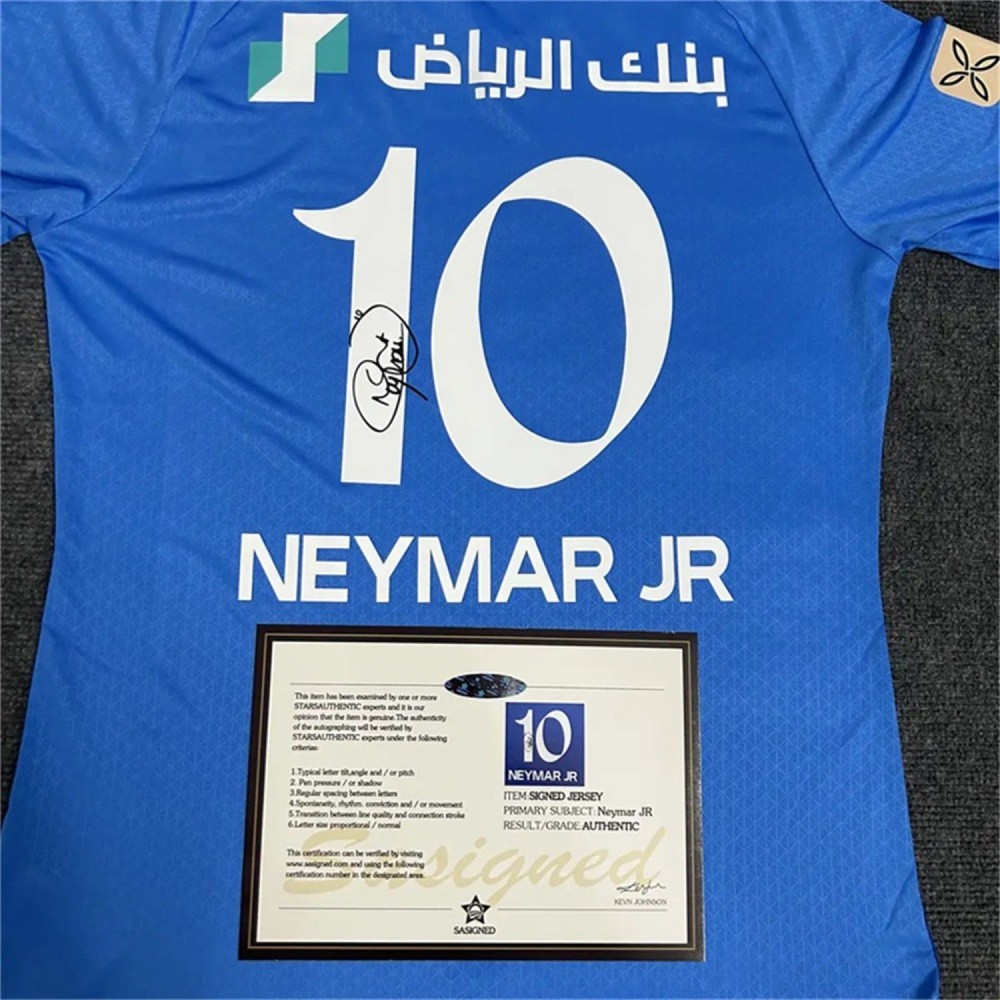 Signature Jersey Player Edition Neymar 2324 Saudi League Al Hilal Riyadh Jersey ปลอกแขนสีน้ําเงิน Fa
