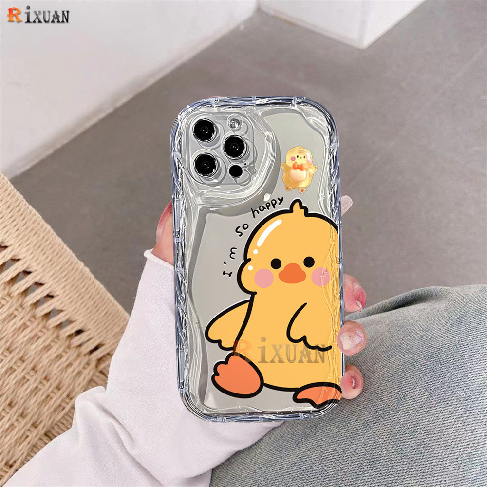 เคสโทรศัพท์มือถือแบบนิ่ม ลายเป็ดน้อย 3D สีเหลือง พร้อมตุ๊กตา สําหรับ Redmi Note 13 Pro 13C 12 A2 A1 12C 10 10C 10A 9C 9A 9T Note 12 Pro 11 11S Note10 10s Poco X5 5G M3 X3 C40 C55 Rixuan - รูปที่ 2