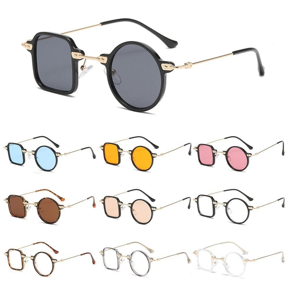 Ilonim Square Round แว่นกันแดด, UV400 Unique Ocean Lens Shades, แฟชั่น Y2K แว่นตาสําหรับผู้หญิง