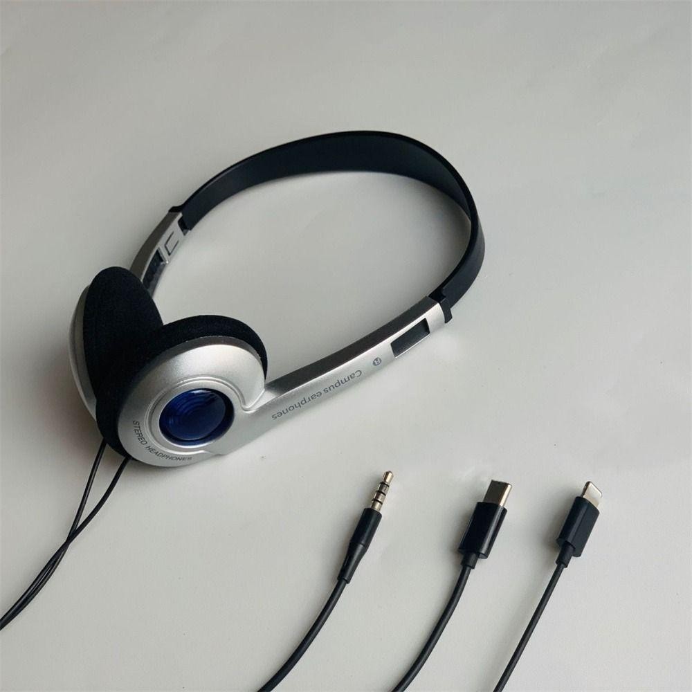 Malcolm ชุดหูฟังแบบมีสาย Type C Y2K สไตล์วินเทจ คลาสสิก สําหรับ CD Walkman Mp3