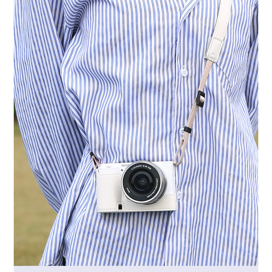 เคสกระเป๋าหนัง ป้องกันกล้อง สําหรับ Sony Zve10 A7c2 A6400 A7M4 A7r53a6700