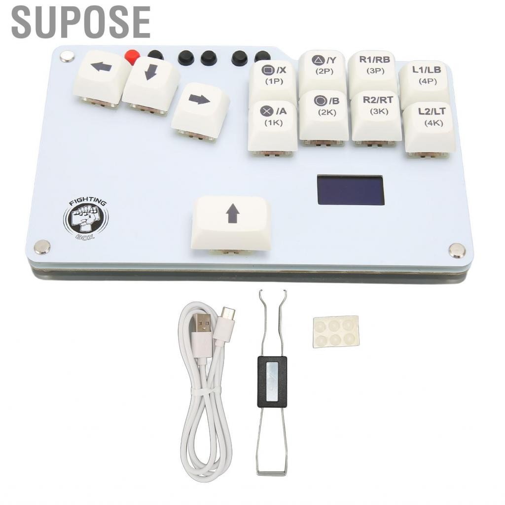 Supose Arcade Fight Stick  Multiport Pre Installed Firmware Keyboard Low Latency High Sensitivity for Game Controller