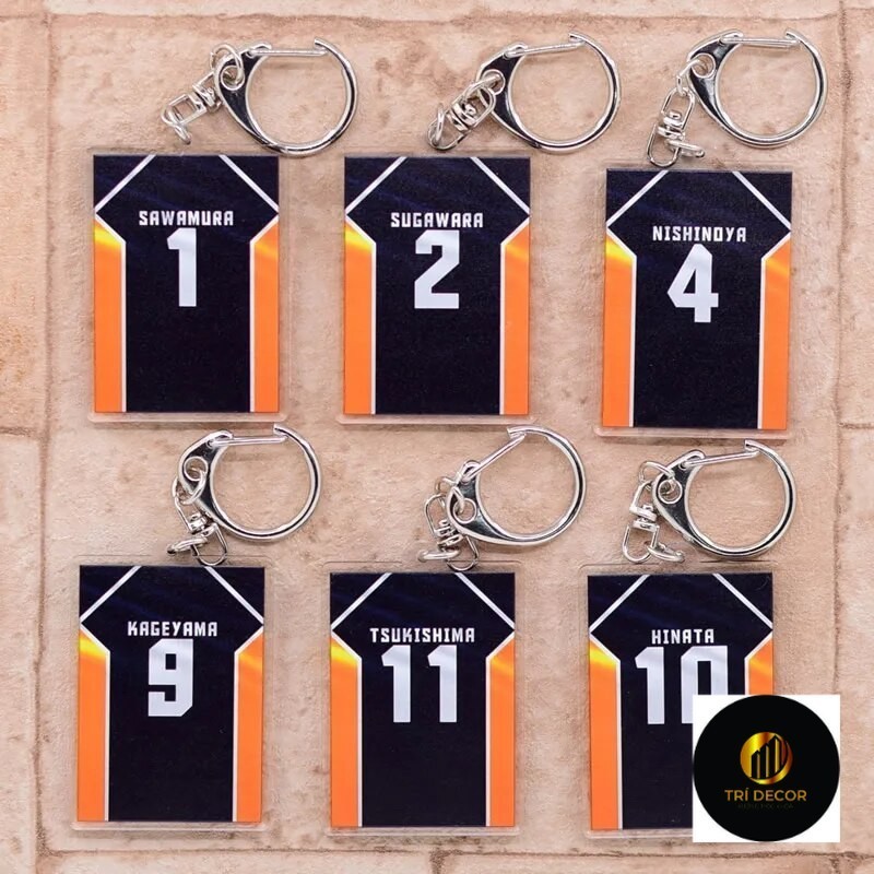 Haikyuu Hinata Shoyo Tobio Kenma Kuroo Akashi Kotaro Kei Yaku 4 พวงกุญแจกระเป๋าเป้สะพายหลังอุปกรณ์ตกแต่งกระเป๋า