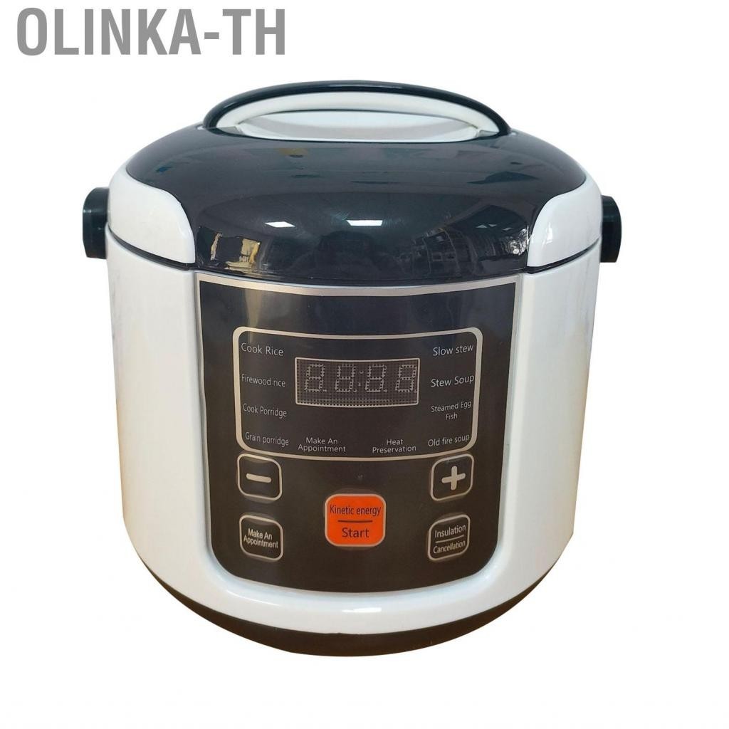 Olinka-th Portable Rice Cooker  Mini 2L Capacity Metal Safe for Cars
