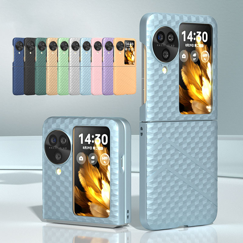 เคสโทรศัพท์มือถือ PC แข็ง แบบใส ฝาพับ ป้องกันกระแทก ประดับเพชร หลากสี สําหรับ OPPO Find N3