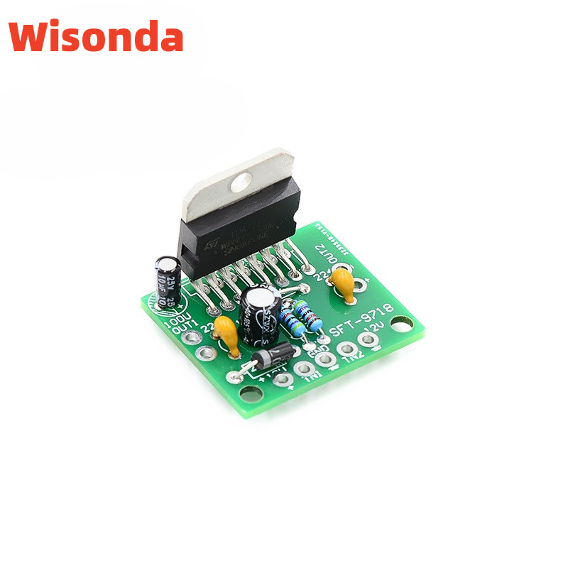 Tda7297 บอร์ดขยายเสียง DC 12V ด้านหลัง 2.0 ช่องคู่ 15W+15W DIY