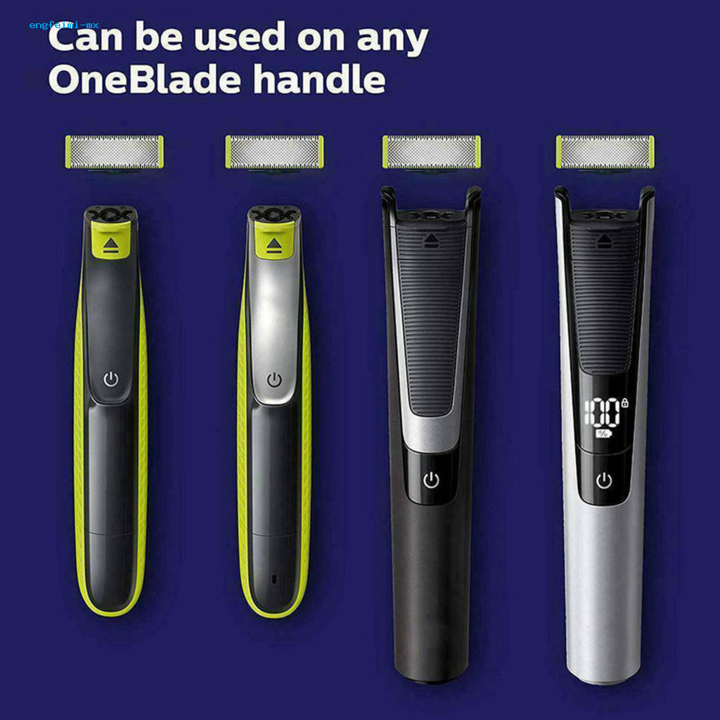 Engfeimi ใบมีดโกนหนวดไฟฟ้า สเตนเลส ขอบมน แบบเปลี่ยน สําหรับ Philips One Blade Qp220 50 2 ชิ้น