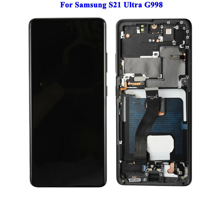 หน้าจอสัมผัสดิจิทัล LCD OLED 6.67 นิ้ว สําหรับ Samsung S21 Ultra 5G S21 Ultra G998F