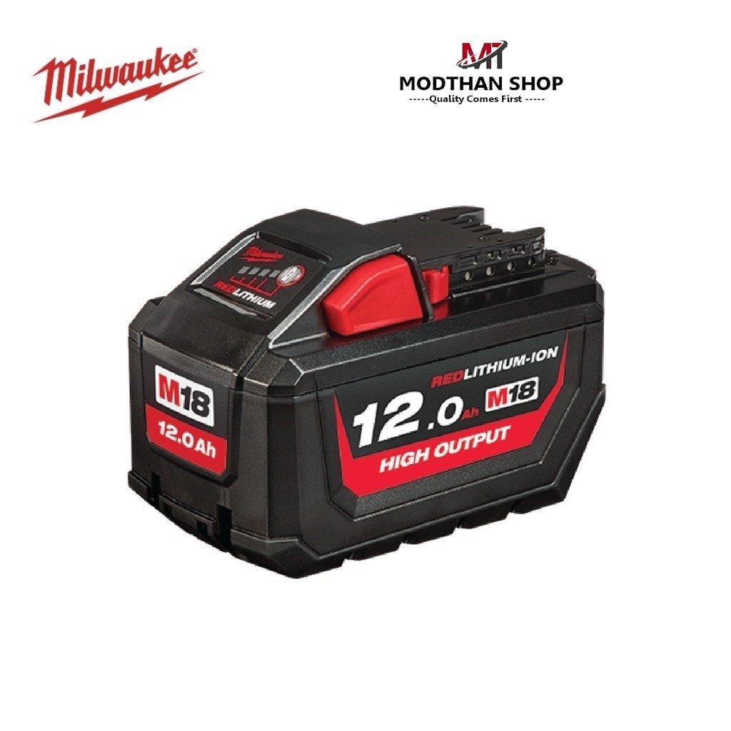 Milwaukee แบตเตอรี่ M18™ High Output™ Lithium Ion Battery 18V 12.0 Ah รุ่น M18 HB12