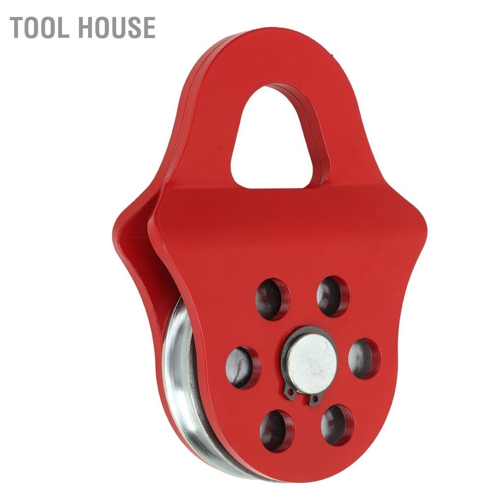 Tool House Snatch Block Towing Pulley 4T โหลดแบริ่งความจุ Heavy Duty Winch สีแดงสำหรับรถบรรทุกรถแทรกเตอร์ ATV UTV