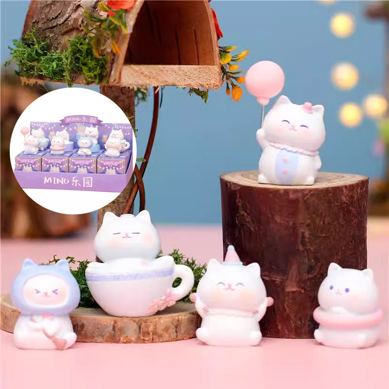 กล่องสุ่ม การ์ตูนตุ๊กตา แมวอ้วน,หมู,เหล่าสัตว์ขนมหวาน ​ตัวเลขกล่องตาบอดของกระจุกกระจิกขนาดเล็กน่ารัก(ราคา1กล่อง/1ตัว)