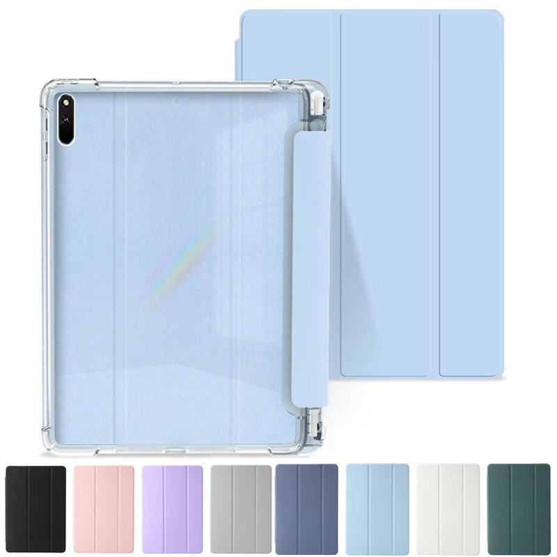 เคสแท็บเล็ต TPU ฝาพับแม่เหล็ก พร้อมช่องใส่ปากกา สําหรับ Huawei MatePad 11 10 4 10.4 2023 MatePad Pro 11 2024 10.8