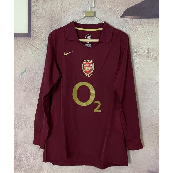 05-06 Arsenal Home Retro เสื้อฟุตบอลฟุตบอล 2005-2006 Arsenal Home Vintage Jersey S-XXL ผู้ชายฟุตบอลย