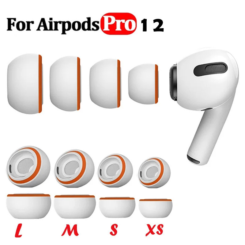1 คู่ Eartips สําหรับ AirPod pro 1/2 - ฟองน้ําเอียร์บัด - หูฟังเคสป้องกันการสูญหาย - ฝาครอบหูฟังป้องกัน - ที่เกี่ยวหูกันลื่น - ฝาครอบจุกหูฟังทดแทน - ซิลิโคนอ่อนนุ่ม