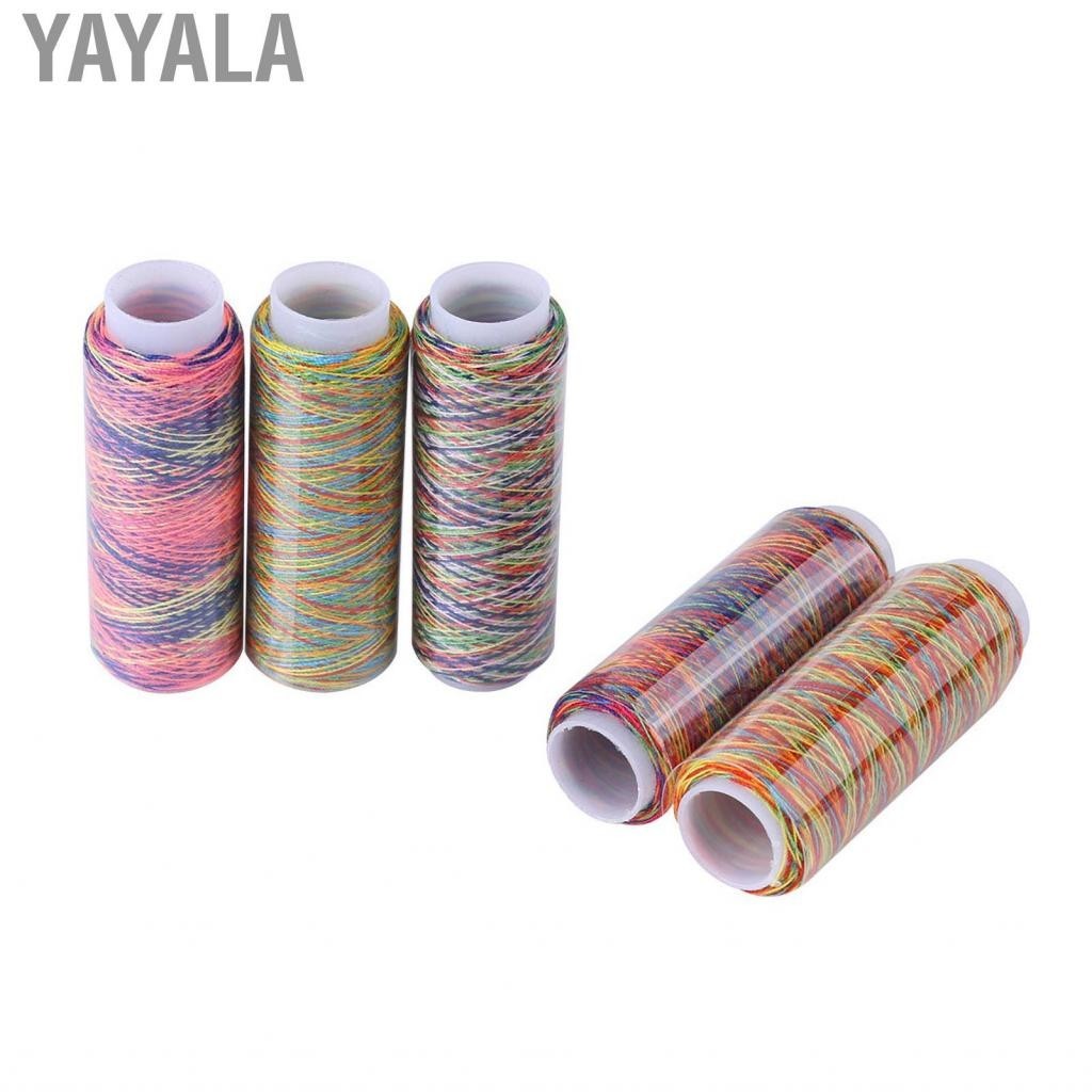 Yayala Multicolor Thread Set 5 Spools Of Polyester Yard Variegated HG
