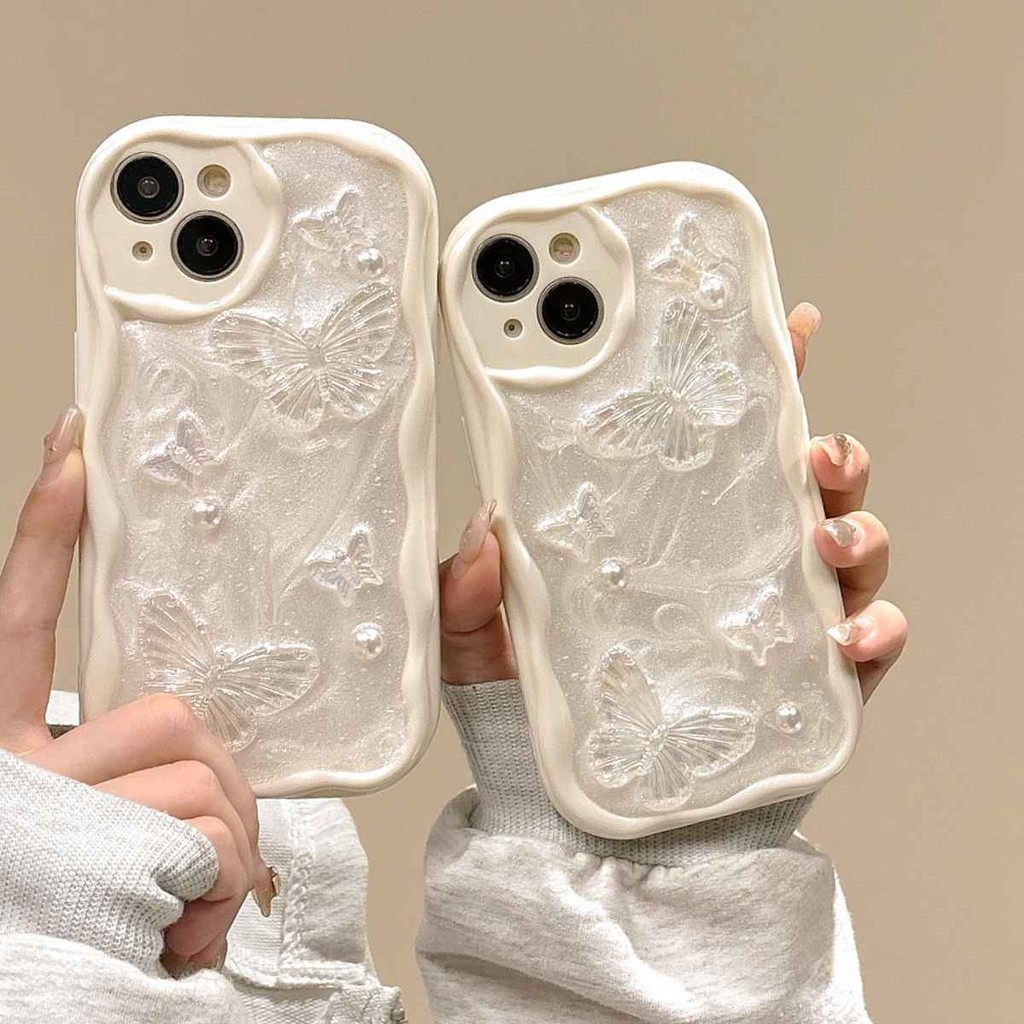 เคสป้องกันโทรศัพท์มือถือ ลายผีเสื้อ 3D สําหรับ Apple iPhone 11 12 13 14 15 Pro P40 P50 P60 Mate 30 40 50 60 Pro Max