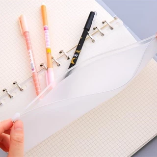 ถุงซิป PVC แบบใส กันน้ํา มีซิปรูด ขนาด A4 A5 A6 A7 B5 4 6 20 26 รู