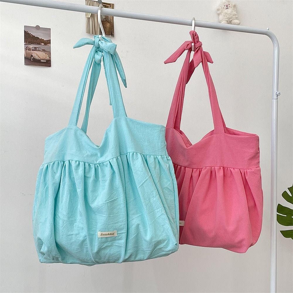 Eniang815 Tote Bag, กระเป๋าสะพายปักหวาน, กระเป๋าถือพิมพ์ลายลําลอง