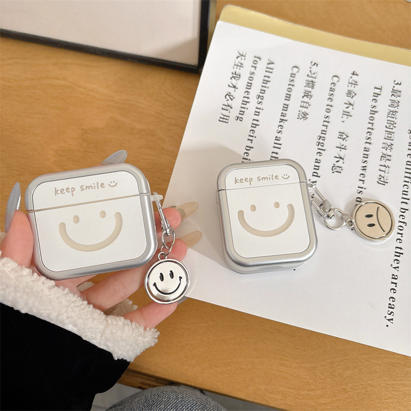 Simple Smile face สําหรับ Airpods 1/2 3 Pro2 Airpods4 ชุดหูฟังไร้สายบลูทูธป้องกันกรณี Air Pods Pro 3 4 หูฟังป้องกันกรณี