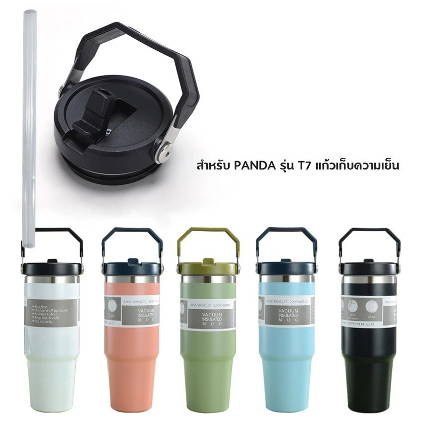 ฝาขวดพร้อมหูจับสำหรับขวดน้ำขนาด 20/30/45/60 ออนซ์ ฝาขวดน้ำดื่ม 2 ทาง ฝาแก้วน้ำ