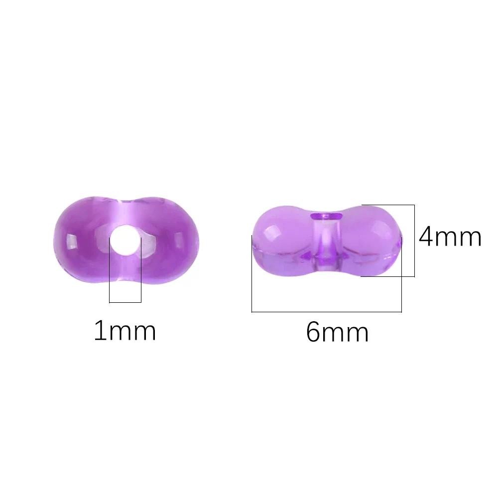 10g 4x6 มม.โปร่งใสสีการ์ตูนถั่วลิสงรูปร่างลูกปัดอะคริลิค Charms Diy เครื่องประดับเสื้อผ้า/พวงกุญแจอุปกรณ์เสริม - รูปที่ 2