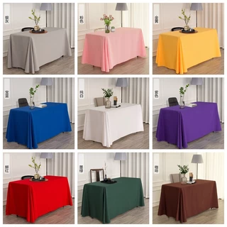 ผ้าปูโต๊ะเหลี่ยม สีพื้น สวยเรียบหรู ผ้าคลุมโต๊ะยาว ทรงสี่เหลี่ยมผืนผ้า