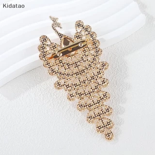 Kidatao แฟชั่น Rhinestone นกยูงเข็มกลัดสําหรับผู้หญิง Coat Party เครื่องประดับของขวัญใหม่
