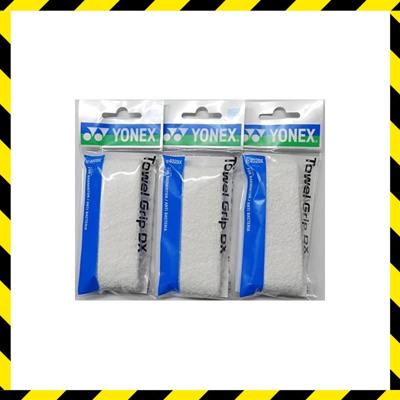 Yonex Towel Grip Dx (1 ชิ้น) สีขาว X 3 ชุด Ac402Dx-011-3Set

