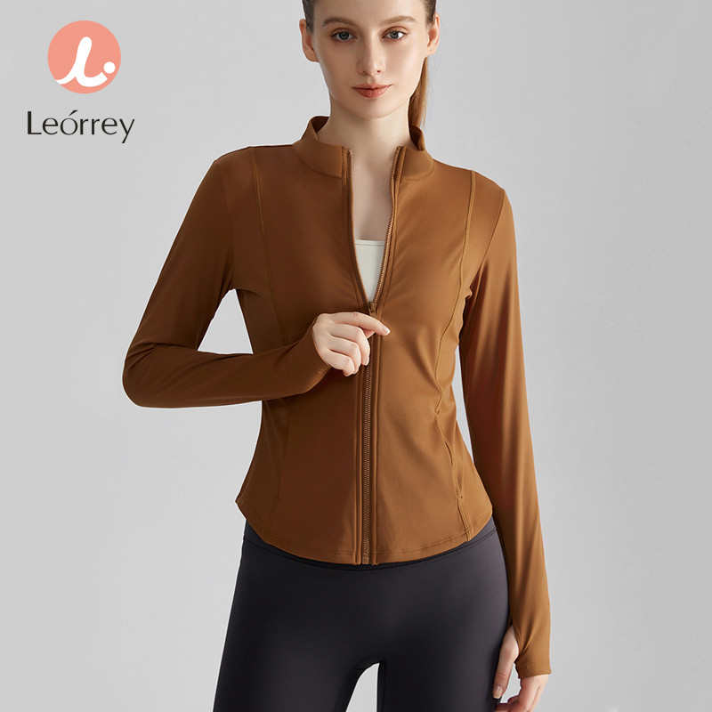 Leorrey-เสื้อแจ็คเก็ตแขนยาวสำหรับใส่เล่นกีฬาแบบมีซิปทั้งตัว เสื้อแจ็คเก็ตระบายอากาศได้ดี ราคา ถูกที่สุด ดีลบีเคเค แกลเลอรีภาพที่ 5