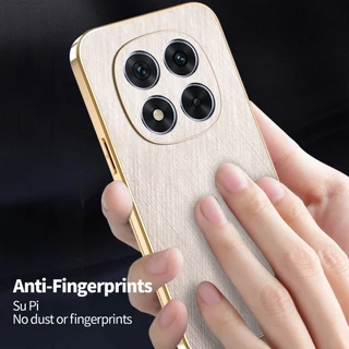 หรูหราหนังเคสโทรศัพท์สําหรับ Xiaomi Redmi Note 15 Pro+ 14 Pro Plus 5G 4G Caisng กันกระแทกชุบขอบปกหลัง&&*&
