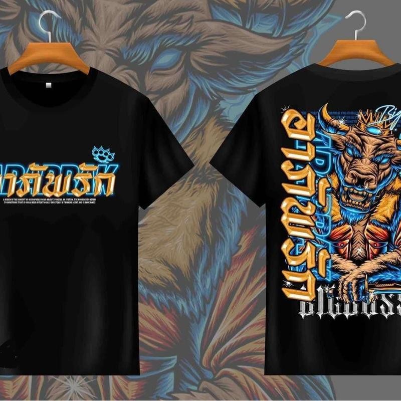 2025 เสื้อยืดผู้ชายทรงเอเท่ๆใหม่ล่าสุด  เสื้อยืดพิมพ์ลายลำลอง unisex วัสดุผ้าฝ้ายแท้คอกลมสไตล์ลำลองสไตล์ใหม่