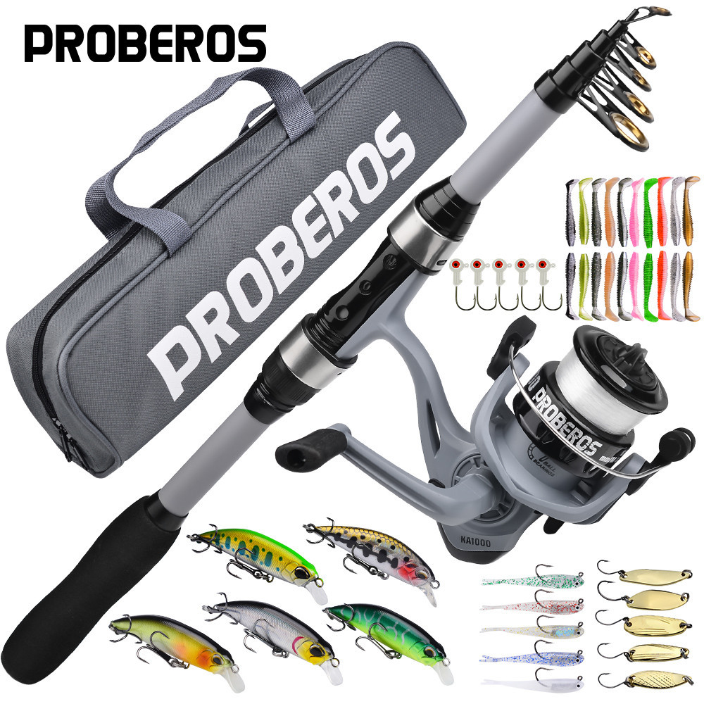 Proberos ชุดคันเบ็ดตกปลา และรอกตกปลา 1.8 เมตร 5.2:1 ความเร็วสูง