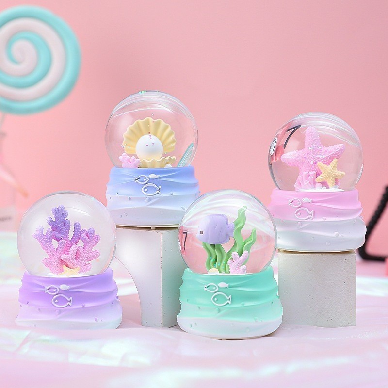 ลูกแก้วหิมะ ขานดเล็ก 45 มีไฟ Crystal Ball สโนว์บอล กล่องดนตร ตั้งโต๊ะ ลูกแก้ว ตกแต่ง ของขวัญวันเกิด มีหลายรูปแบบ