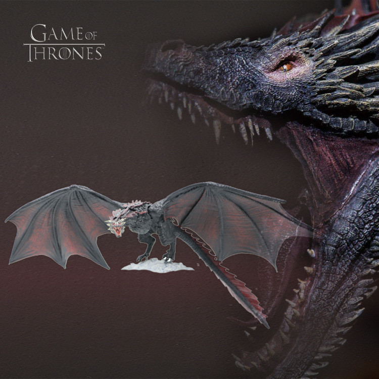 Game of Thrones McFarlane Dragon Mother Black Dragon Dragon Mother Mount Drogon โมเดลฟิกเกอร์ขยับได