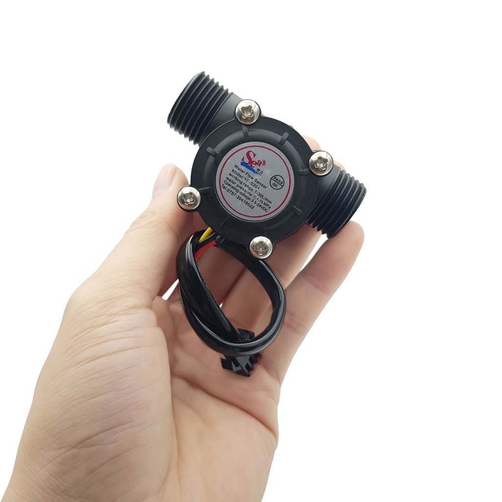 YF-S201 เซ็นเซอร์การไหลของน้ํา (1 - 30L/Minute, DC 3.5V - 24V)