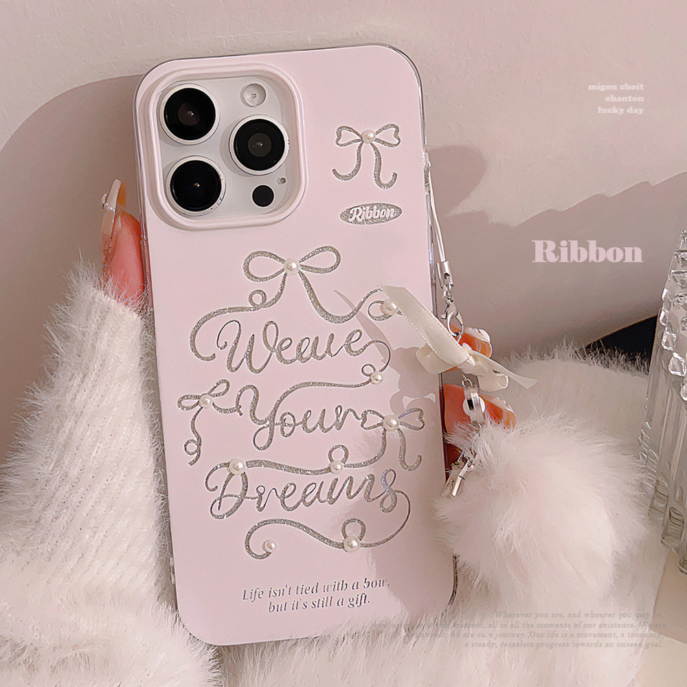 Insสีชมพูหวานโบว์เคสซิลิโคนสําหรับiphone 16 SE2020 7/8 Plus 15 14 X XR XM 11 12 13 PRO MAXปลอกฝาครอบป้องกันAT1352