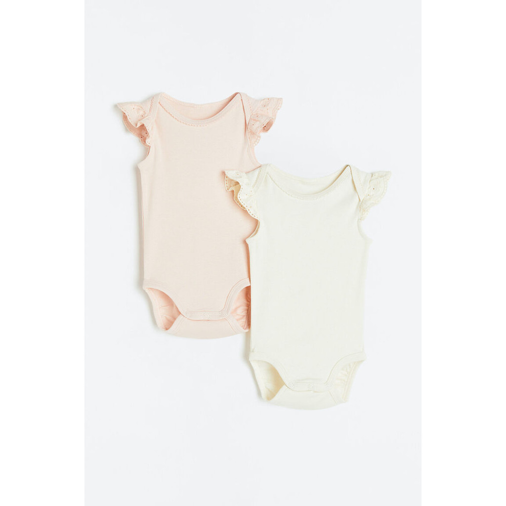 HM  Girl 2-pack picot-trim bodysuits 1126298_1