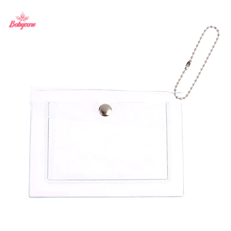 Byce> ใหม่ กระเป๋าสตางค์ PVC ใส กันน้ํา สําหรับใส่บัตรเครดิต บัตรประจําตัวประชาชน 1 ชิ้น