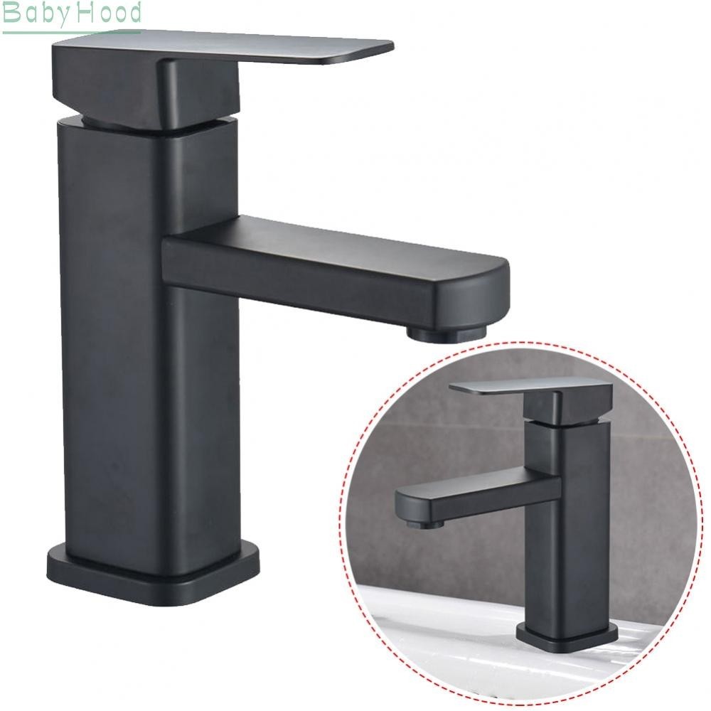 【Big Discounts】304 Stainless Steel Black Sink Faucet Single Cold Anti Corrosion Finish#BBHOOD
