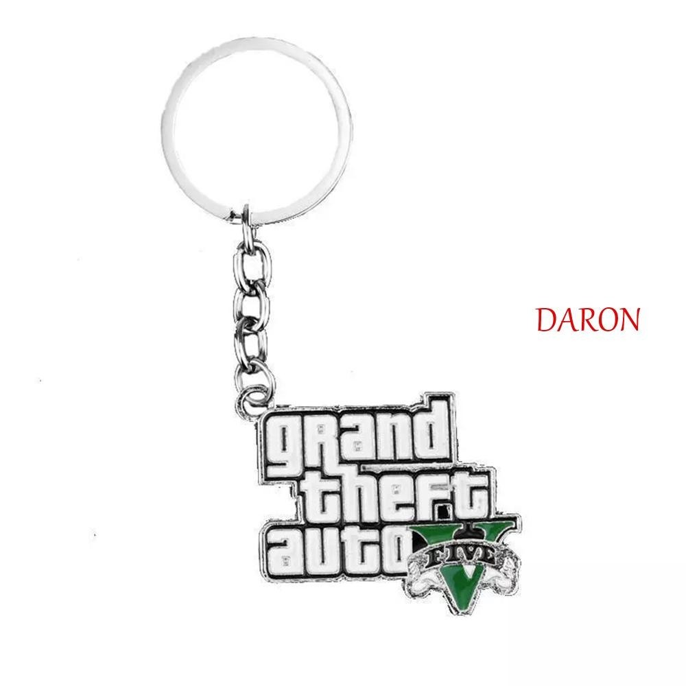 Daron Game GTA V พวงกุญแจ สําหรับแฟน PS4 Xbox PC เกม ของขวัญวันเกิด กระเป๋า จี้ เกม GTA ที่ใส่กุญแจ