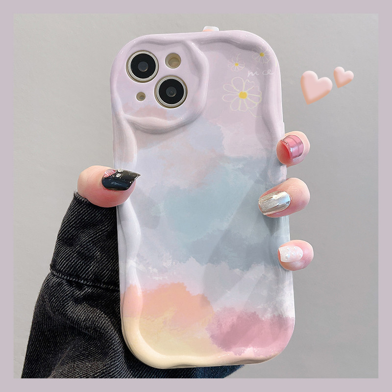 เคสไอโฟน FOR IPHONE 11 14 PRO iPhone 11 13 12Pro MAX X XS XR XSMAX 6 7 8 Plus เม็ดสีสีหมึก ซิลิก้าเจล เคส Phone Case