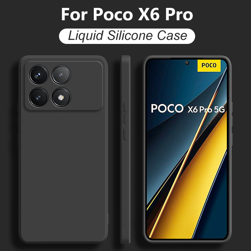 เคสซิลิโคนนิ่ม ทรงสี่เหลี่ยม ป้องกันเลนส์กล้อง สําหรับ Xiaomi Poco X6 Pro 5G Xiaomi Poco X6 X 6 Pro Pocox6 Pro 5G
