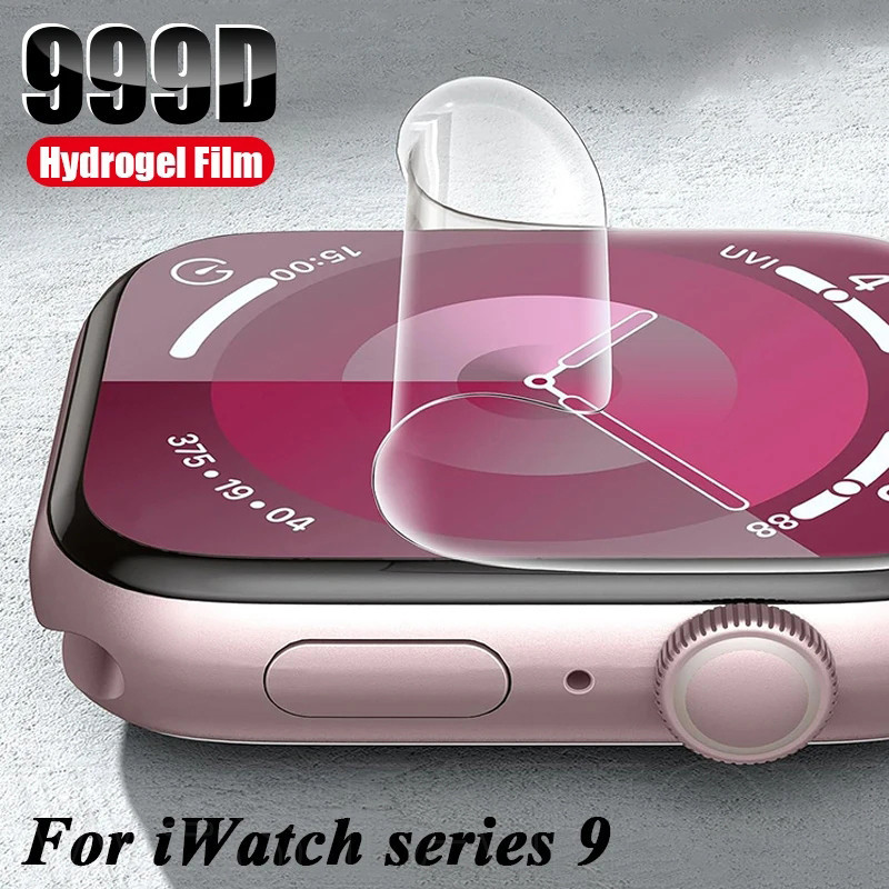 เข้ากันได้กับ Apple Watch สําหรับ iWatch Series 9-41/45 มม. ตัวป้องกันหน้าจอ TPU นิ่ม - ฟิล์มไฮโดรเจล ป้องกันรอยขีดข่วน แบบเต็มรูปแบบ - ฟิล์มสมาร์ทวอทช์ HD แบบใส