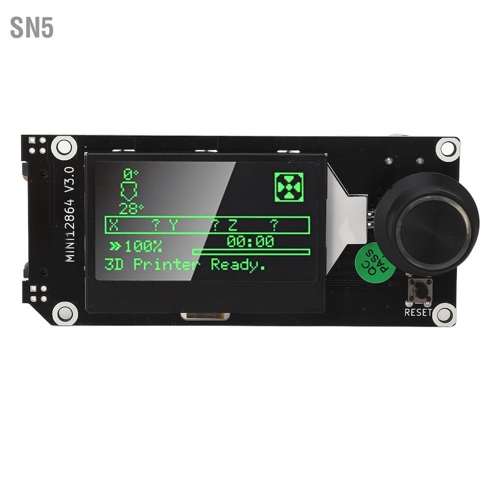 SN5 กราฟิก LCD สมาร์ทบอร์ดควบคุม Mini12864 V3 3D เครื่องพิมพ์ Smart Controller พร้อมช่องเสียบการ์ดและสายเคเบิล