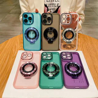 กรณี Honor 90 90 Lite 2024 ออกแบบใหม ่ ผู ้ ถือขาตั ้ งแม ่ เหล ็ กโปร ่ งใส Casing Honor90 Honor 90Lite Ultra Thin Clear Soft เคสโทรศัพท ์ กล ้ องเลนส ์ ป ้ องกัน