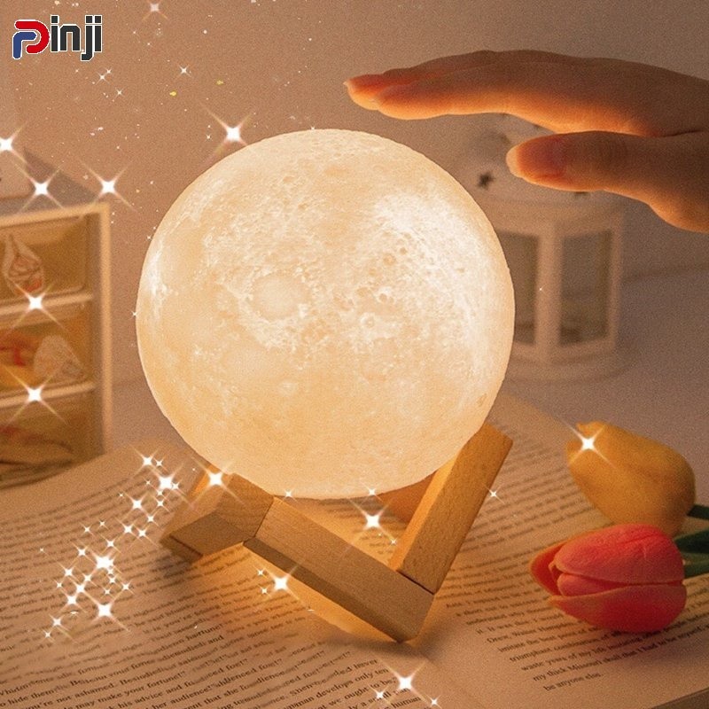 โคมไฟ LED รูปดวงจันทร์ สําหรับตกแต่งห้องนอน