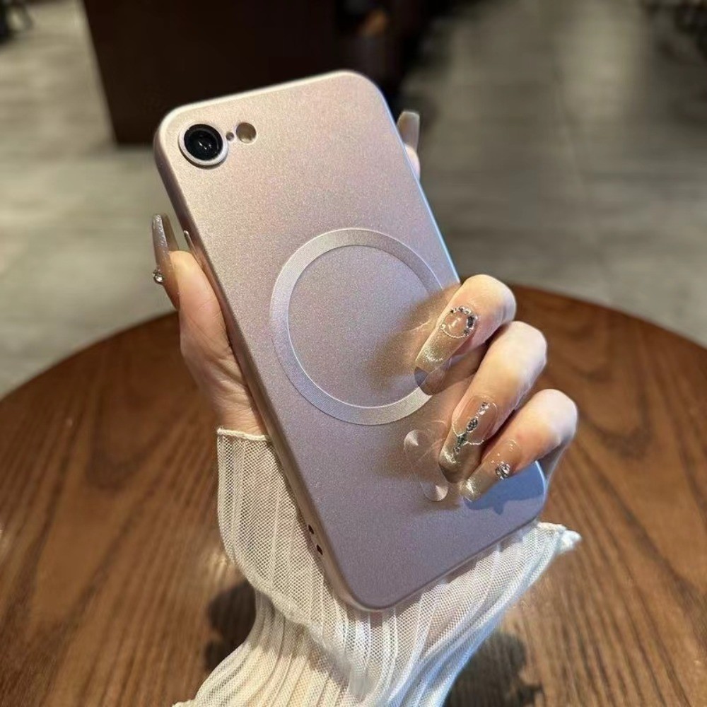 เคสโทรศัพท์มือถือแบบนิ่ม ชุบไฟฟ้า พร้อมฟิล์มแม่เหล็ก หรูหรา สําหรับ iPhone 7 8 Plus X XS Max XR 11 12 13 Pro Max