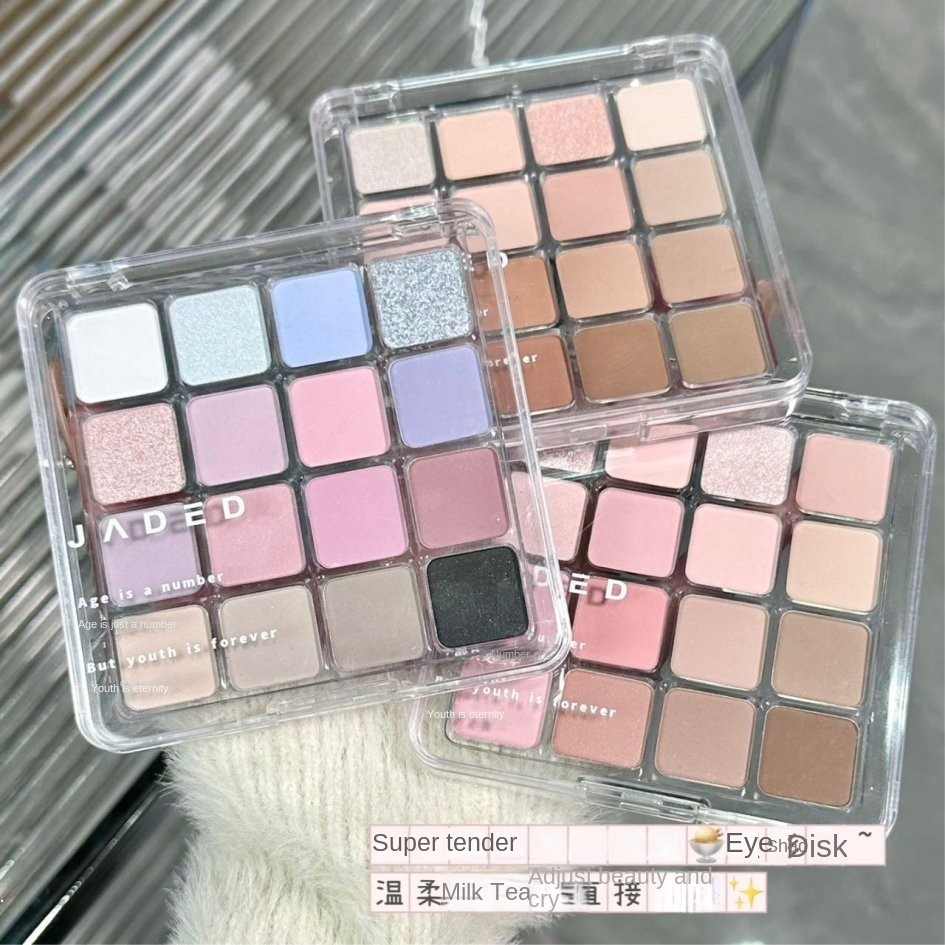 Jaded Sixteen อายแชโดว์ เนื้อแมตต์ สีม่วง สีฟ้ามุก กันน้ํา ติดทนนาน 16 กรัม