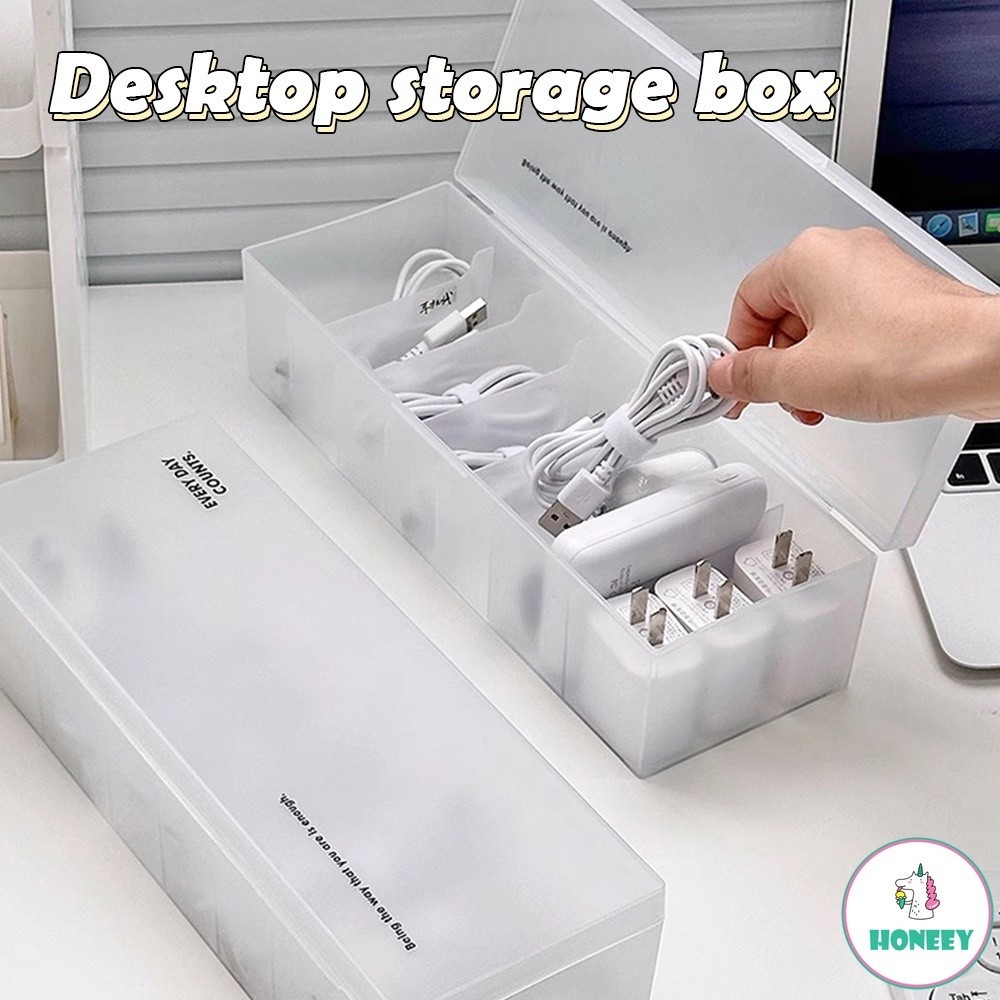 กล่องพลาสติกใส สําหรับเก็บเครื่องเขียน เครื่องสําอาง สายเคเบิ้ล กุญแจ เครื่องประดับ