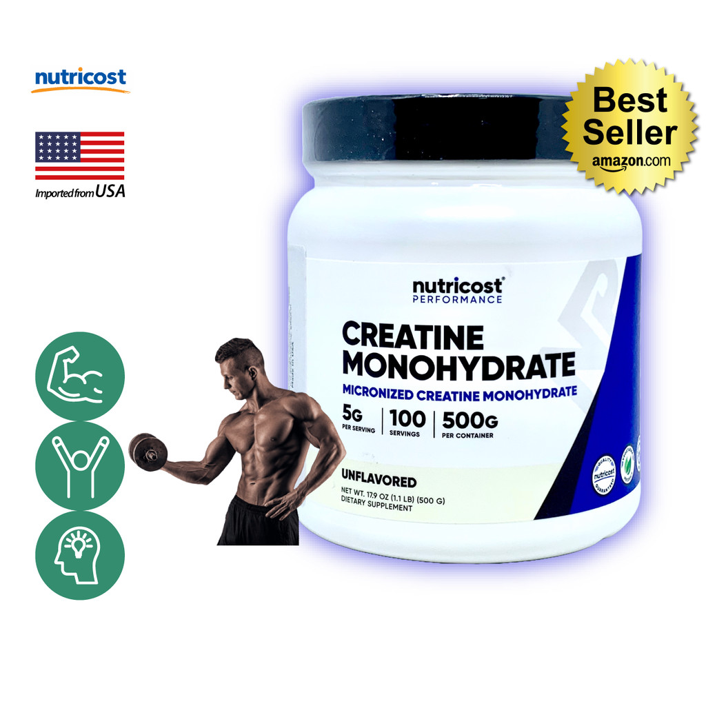 นูทรีคอสท์ ครีเอทีน 500 g ผง กรดอะมิโน Nutricost Creatine Monohydrate Powder /กินร่วมกับ บีซีเอเอ ซีแอลเอ ครีเอติน ส้...